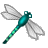 A dragonfly flying